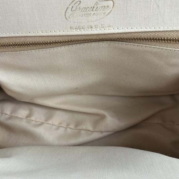 Graceline vintage chenille bag fall colors leather handle fully lined kiss lock - Picture 9 of 17